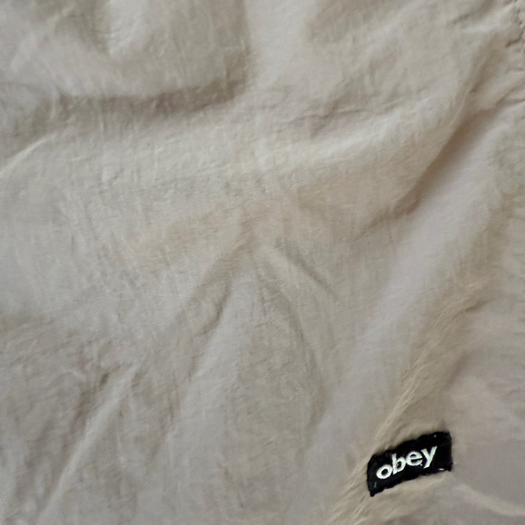 Men’s OBEY Light Purple Shorts swim trunks casual shorts zippered back pocket - Picture 3 of 6